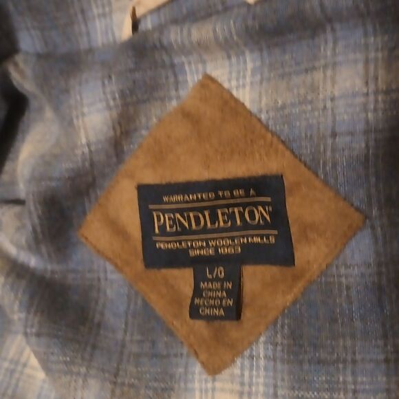 - Pendleton fleece Sherpa full zip jacket with plaid trim size L - Picture 8 of 8